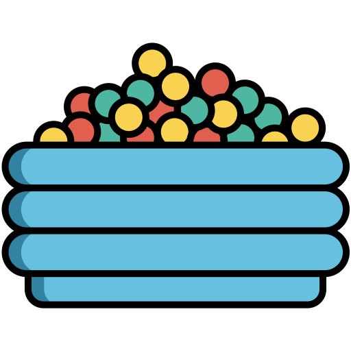 basen z piłeczkami Flaticons Lineal Color ikona