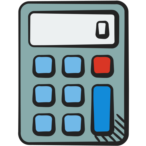 kalkulator Generic color hand-drawn ikona