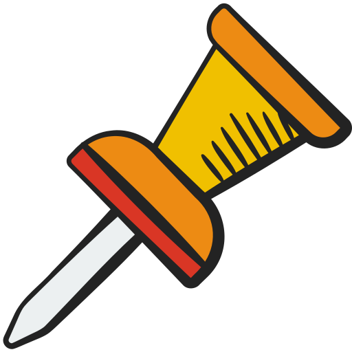 Push pin Generic color hand-drawn icon