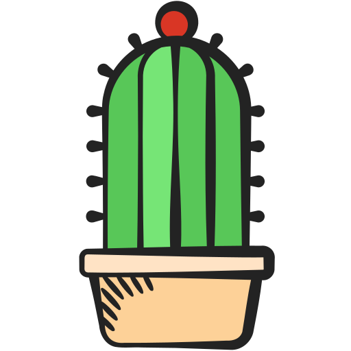 cactus Generic color hand-drawn icono