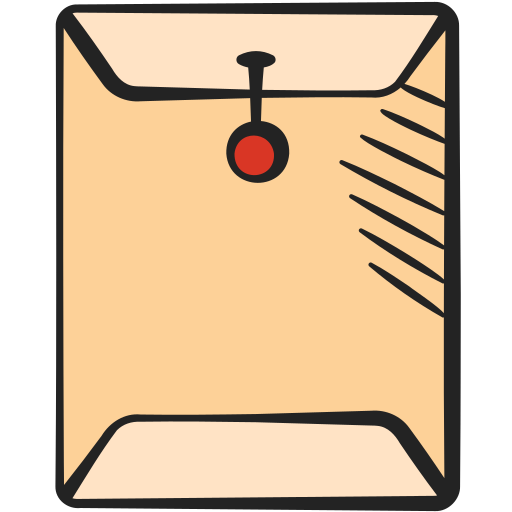 envelop Generic color hand-drawn icoon