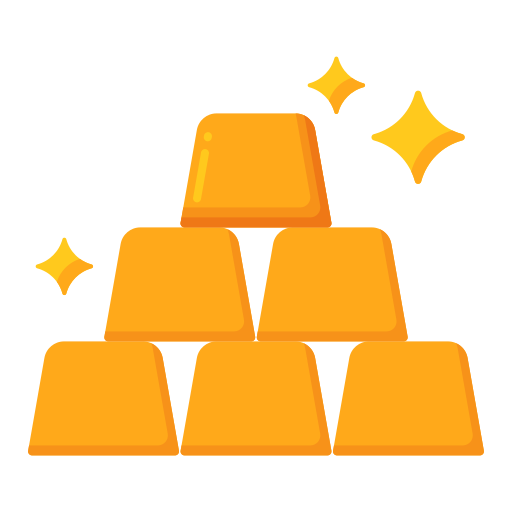 barra de oro Flaticons Flat icono