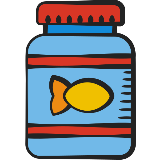 cibo per i pesci Generic color hand-drawn icona