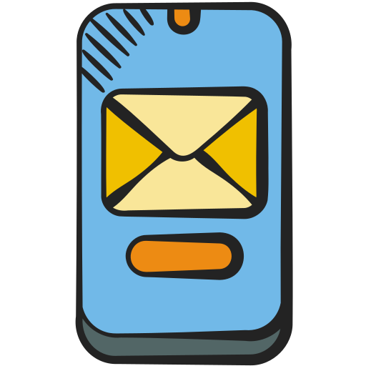 telefon komórkowy Generic color hand-drawn ikona