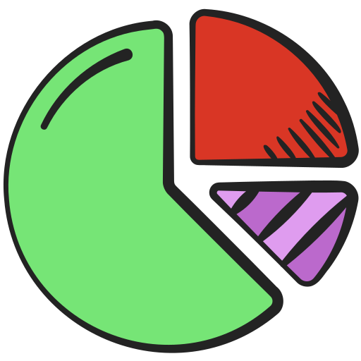 gráfico circular Generic color hand-drawn icono
