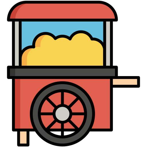 carrito de palomitas Flaticons Lineal Color icono