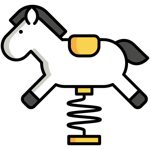 caballo columpio de resorte Flaticons Lineal Color icono