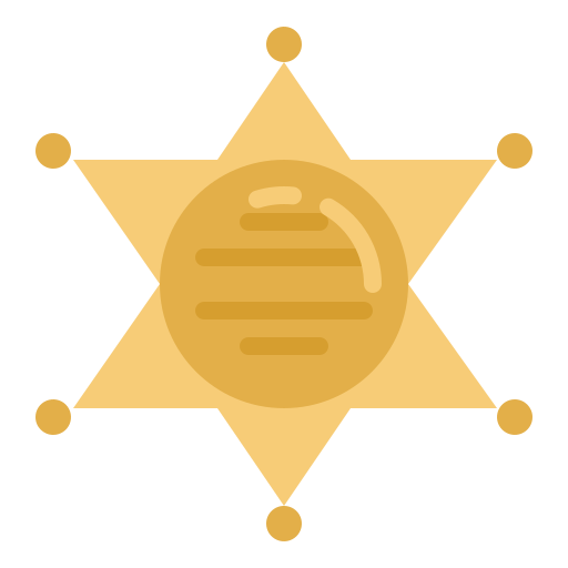 Sheriff badge dDara Flat icon