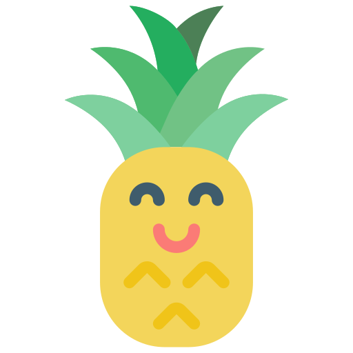 ananas Basic Miscellany Flat ikona