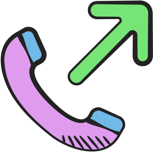 telefoongesprek Generic color hand-drawn icoon