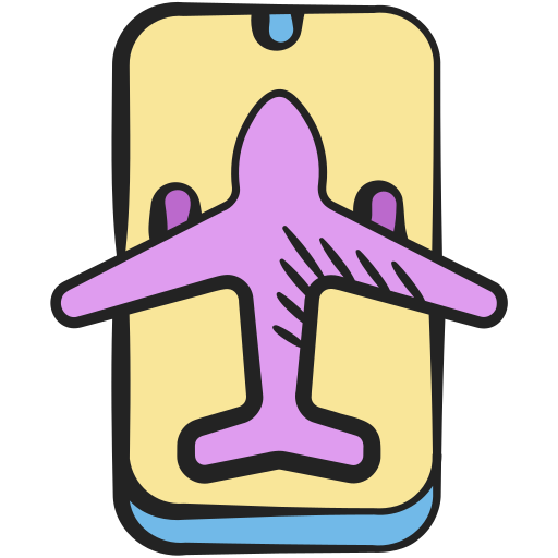 vliegtuigmodus Generic color hand-drawn icoon