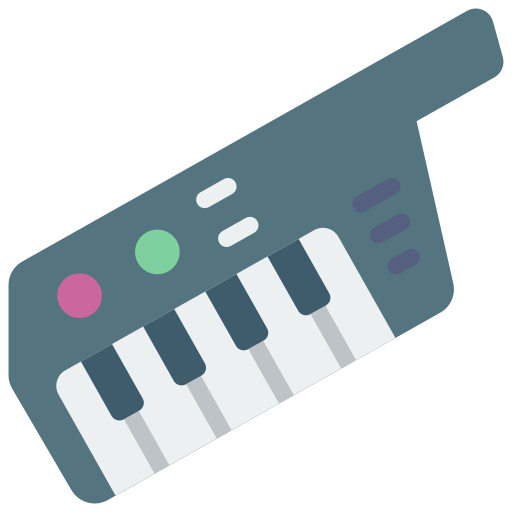 keytar Basic Miscellany Flat icoon