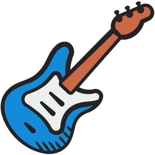 gitaar Generic color hand-drawn icoon