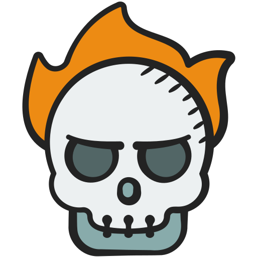 Skull Generic color hand-drawn icon