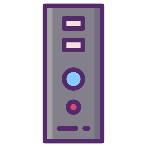 Pc tower Flaticons Lineal Color icon