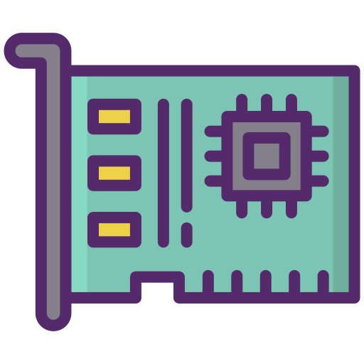 pci-karte Flaticons Lineal Color icon