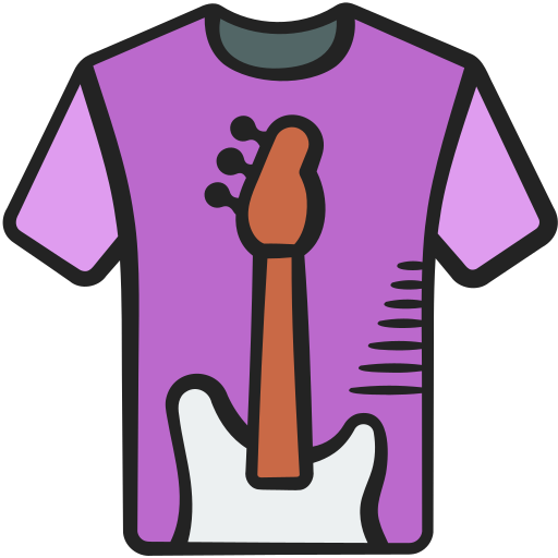 t-shirt Generic color hand-drawn icoon