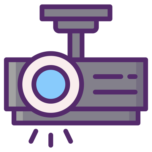 dispositivo proyector Flaticons Lineal Color icono