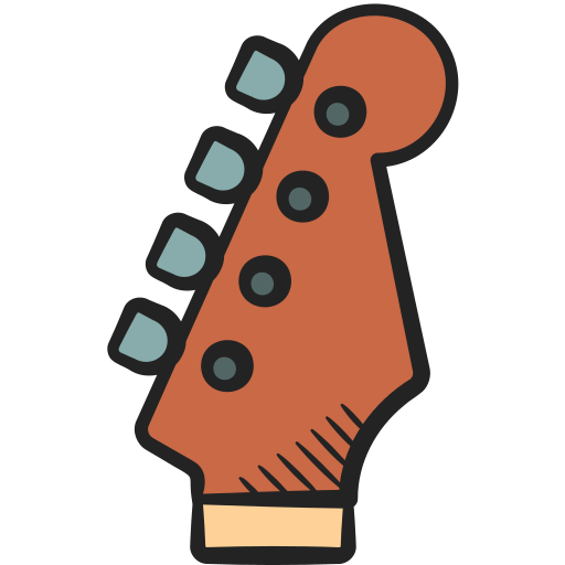 chitarra Generic color hand-drawn icona