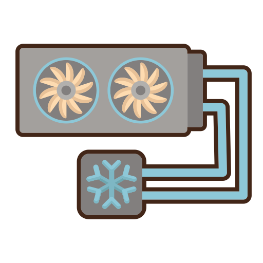 sistema di raffreddamento Flaticons Lineal Color icona