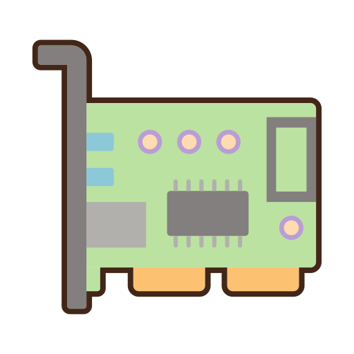 pci 카드 Flaticons Lineal Color icon