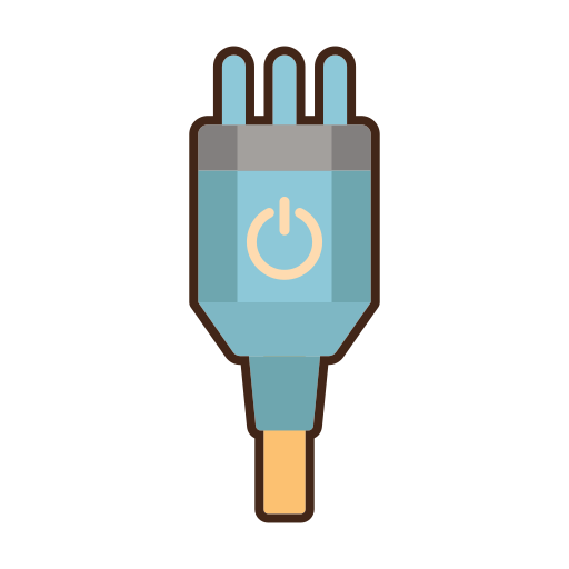 Power cable Flaticons Lineal Color icon