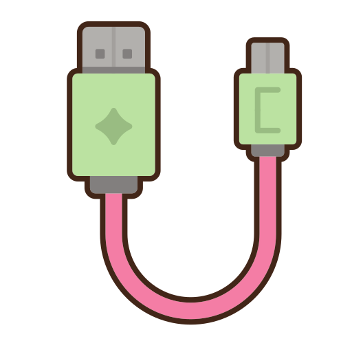 Usb cable Flaticons Lineal Color icon