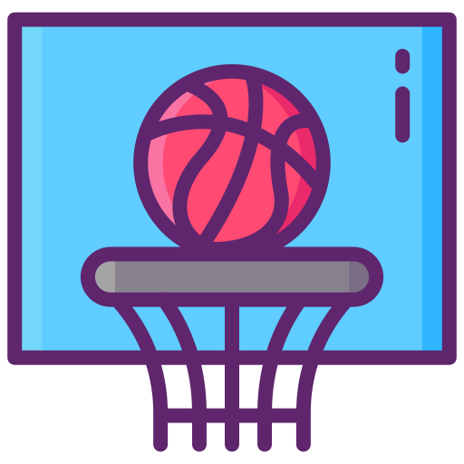 basketbal hoepel Flaticons Lineal Color icoon