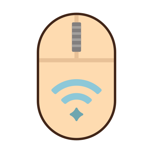 Wireless mouse Flaticons Lineal Color icon