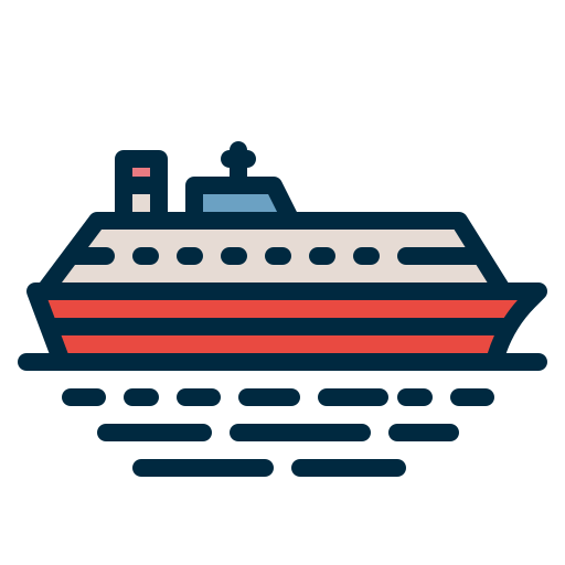 Ferry boat Generic color outline icon
