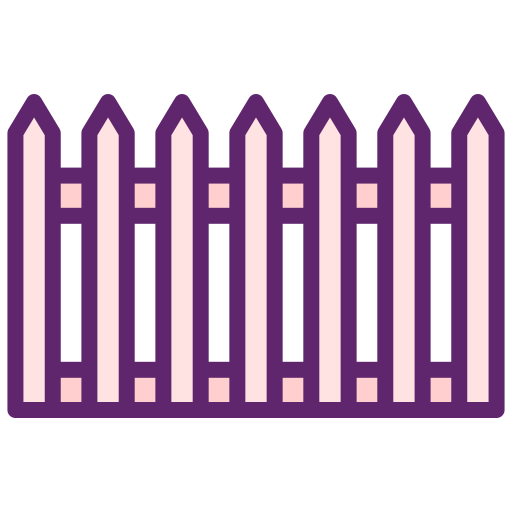 Fence Flaticons Lineal Color icon