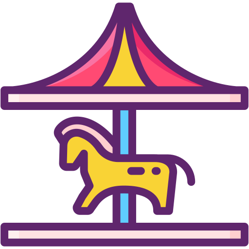 Merry go round Flaticons Lineal Color icon