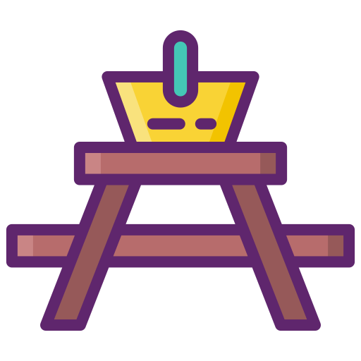 mesa de picnic Flaticons Lineal Color icono