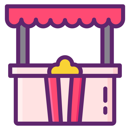 Popcorn cart Flaticons Lineal Color icon