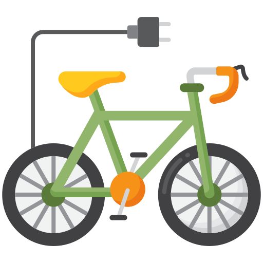 bicicleta elétrica Flaticons Flat Ícone