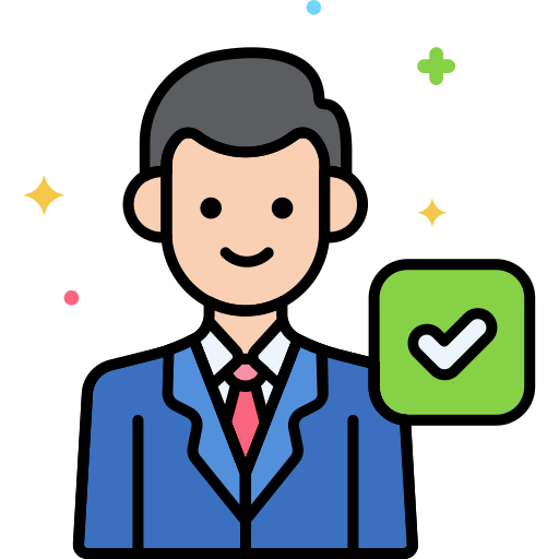Businessman Flaticons Lineal Color icon