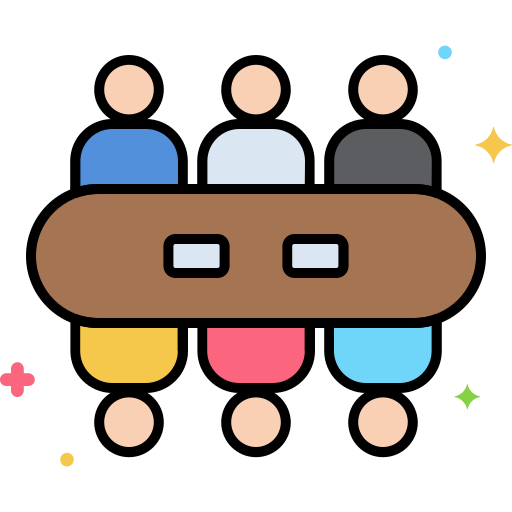 Business meeting Flaticons Lineal Color icon