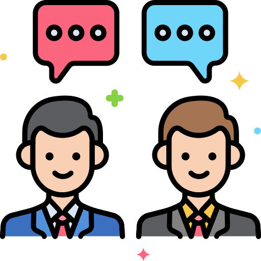 Business meeting Flaticons Lineal Color icon