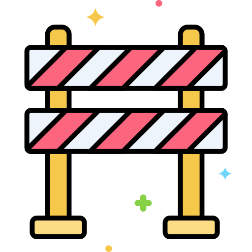 Obstacle Flaticons Lineal Color icon