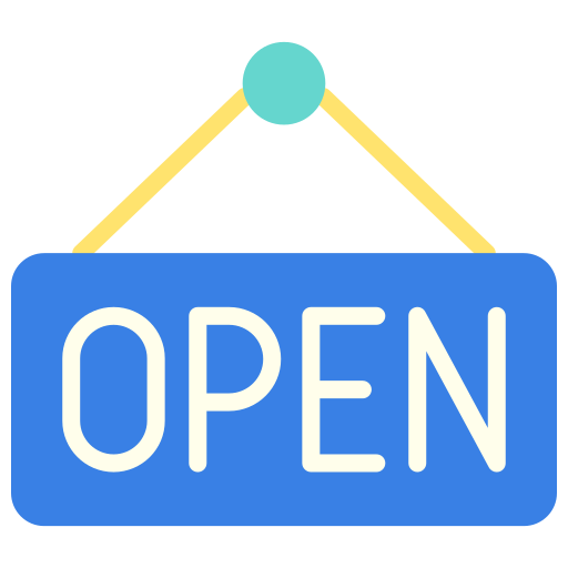 オープンサイン Generic color fill icon