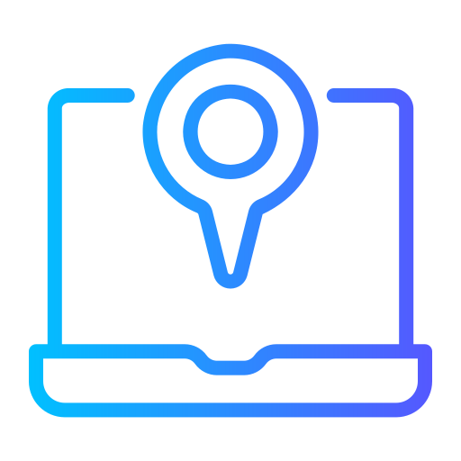 carta geografica Generic gradient outline icona