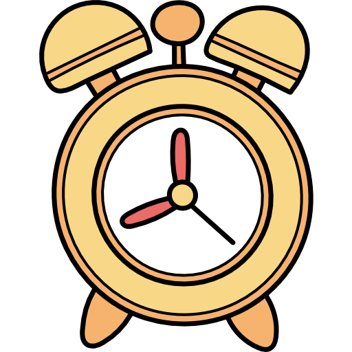 Clock Hand Drawn Color icon