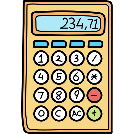 kalkulator Hand Drawn Color ikona