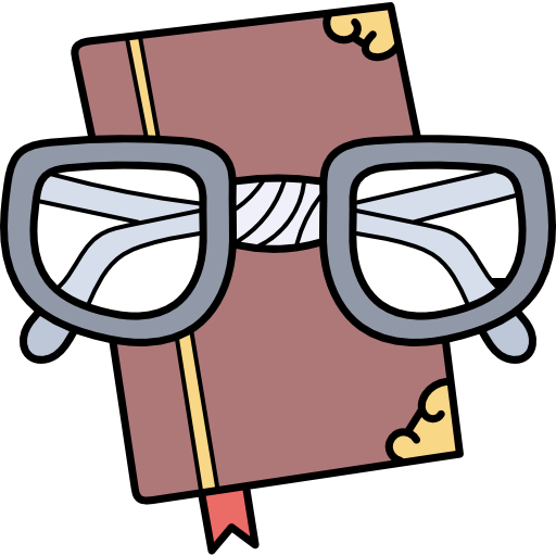 leesbril Hand Drawn Color icoon