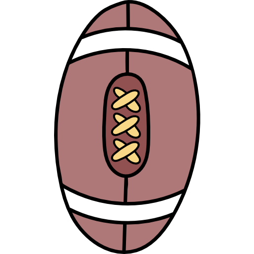 American football Hand Drawn Color icon