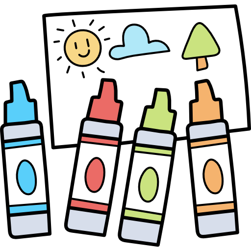 Crayons Hand Drawn Color icon