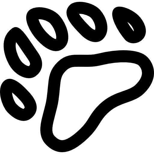 orma di zampa Super Basic Straight Outline icona