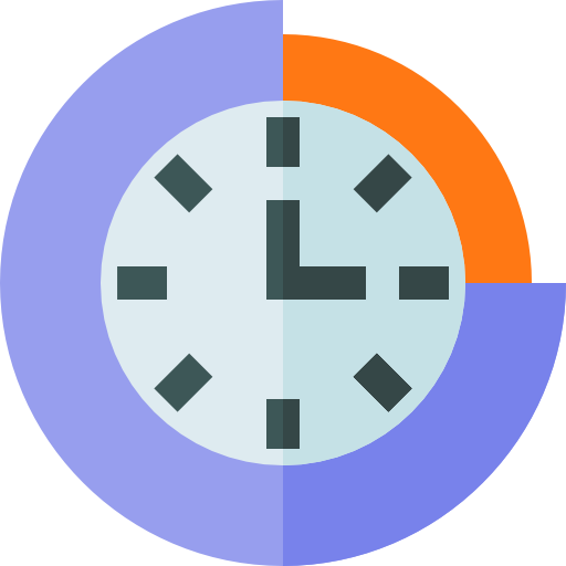gestión del tiempo Basic Straight Flat icono