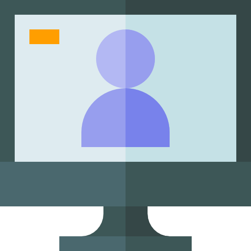 video-oproep Basic Straight Flat icoon