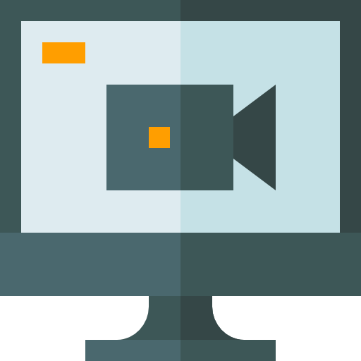 reproductor de video Basic Straight Flat icono